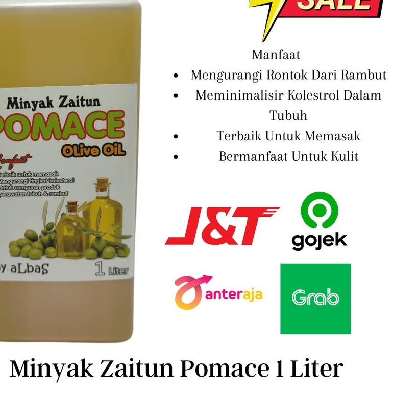 

☼ Olive Oil Pomace \ Minyak Zaitun Pomace 1 LITER Kemasan Albas Untuk Menumis Dan Memasak ❄