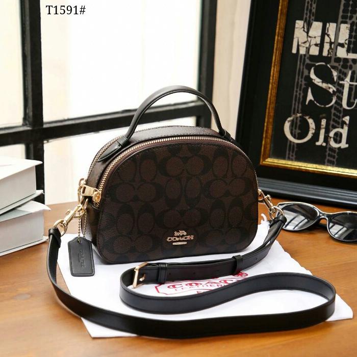 SALE [ PROMO ] Tas Selempang Wanita Import Serena 2 Ruang Coach New Fashion ,.,.,.,.,.,