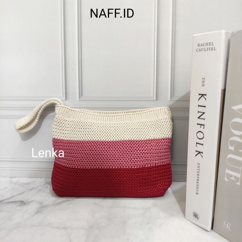 NAFF.ID-&quot;Lenka&quot; Dompet Kosmetik Rajut / Souvenir murah