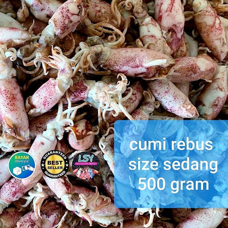 

✤ ikan asin Cumi rebus/ sotong rebus size sedang 500gr ✥