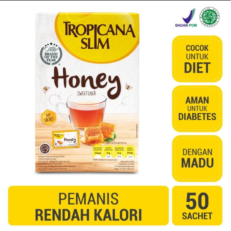 

Tropicana Slim Sweetener Honey 50 Sachet