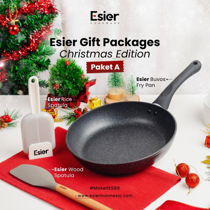 

(COD) Esier Christmas Hampers - Giftbox Souvenir / Parcel / Paket Natal - PAKET A