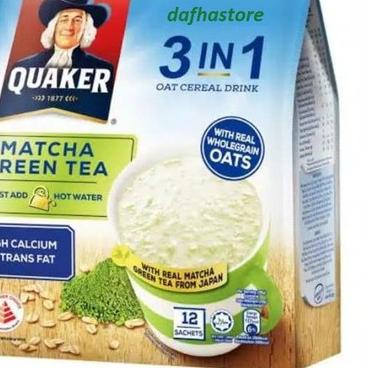 

✷ QUAKER Matcha Green Tea 3in1 Oat Cereal Drink 12Sachet x 28gr ❃