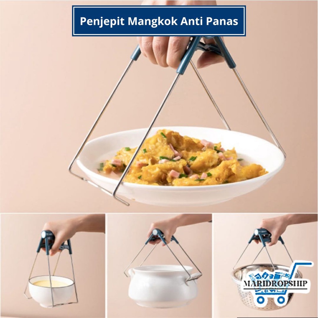 Alat Capitan Penjepit Pengangkat Mangkok Piring Panci Anti Panas