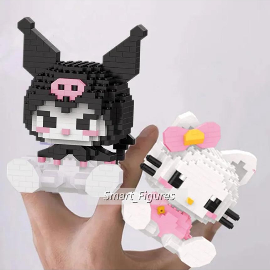 Partikel Kecil Blok Bangunan Sanrio Kuromi My Melody Anak Rakitan Mainan Penjualan Panas Hello Kitty Anak Perempuan Hadiah [In Stock]