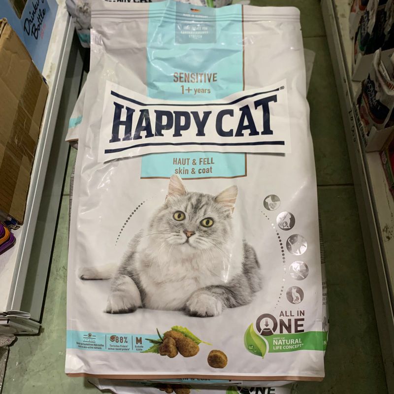 Happy Cat Sensitive &amp; Skin Coat 4 kg Makanan Kucing Happy Cat