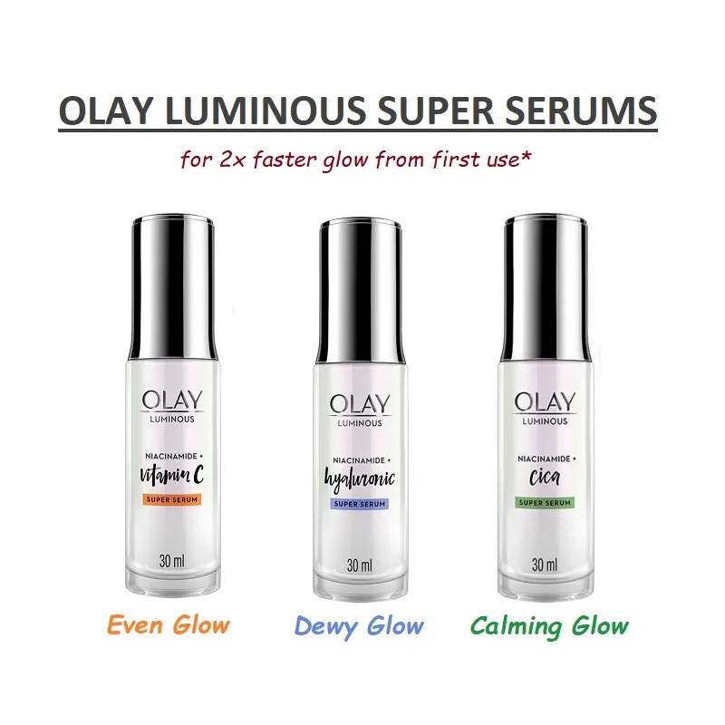 SERUM Olay White Radiance Luminous Light Perfecting Essence / Niacinamide CICA Super Serum Brightening 30 mL / 7 mL - Skincare Wajah Luminous