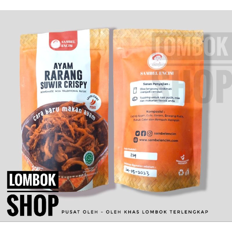 

Ayam Rarang Suwir Crispy Khas Lombok Kualitas Terbaik