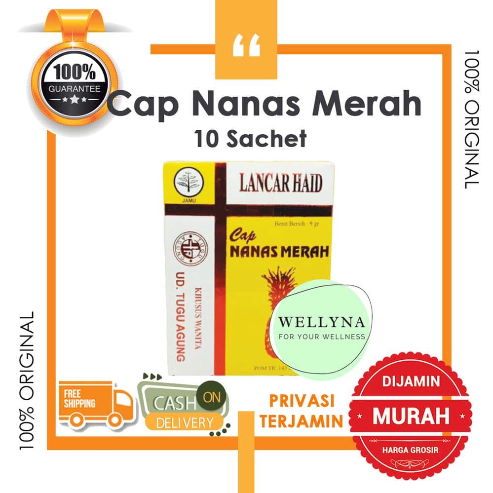 Jamu Lancar Haid Cap Nanas Merah