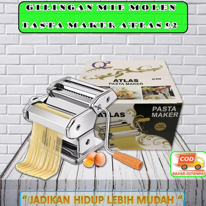 Gilingan Mie Pasta Maker Atlas Q2 Alat Gilingan Manual Anti Karat A196