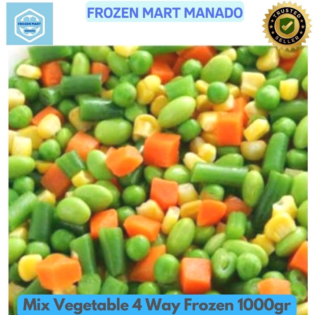 

Mix Vegetable 4 Way Frozen Curah 1000gr - Frozen Mart Manado (Frozen Food Manado)