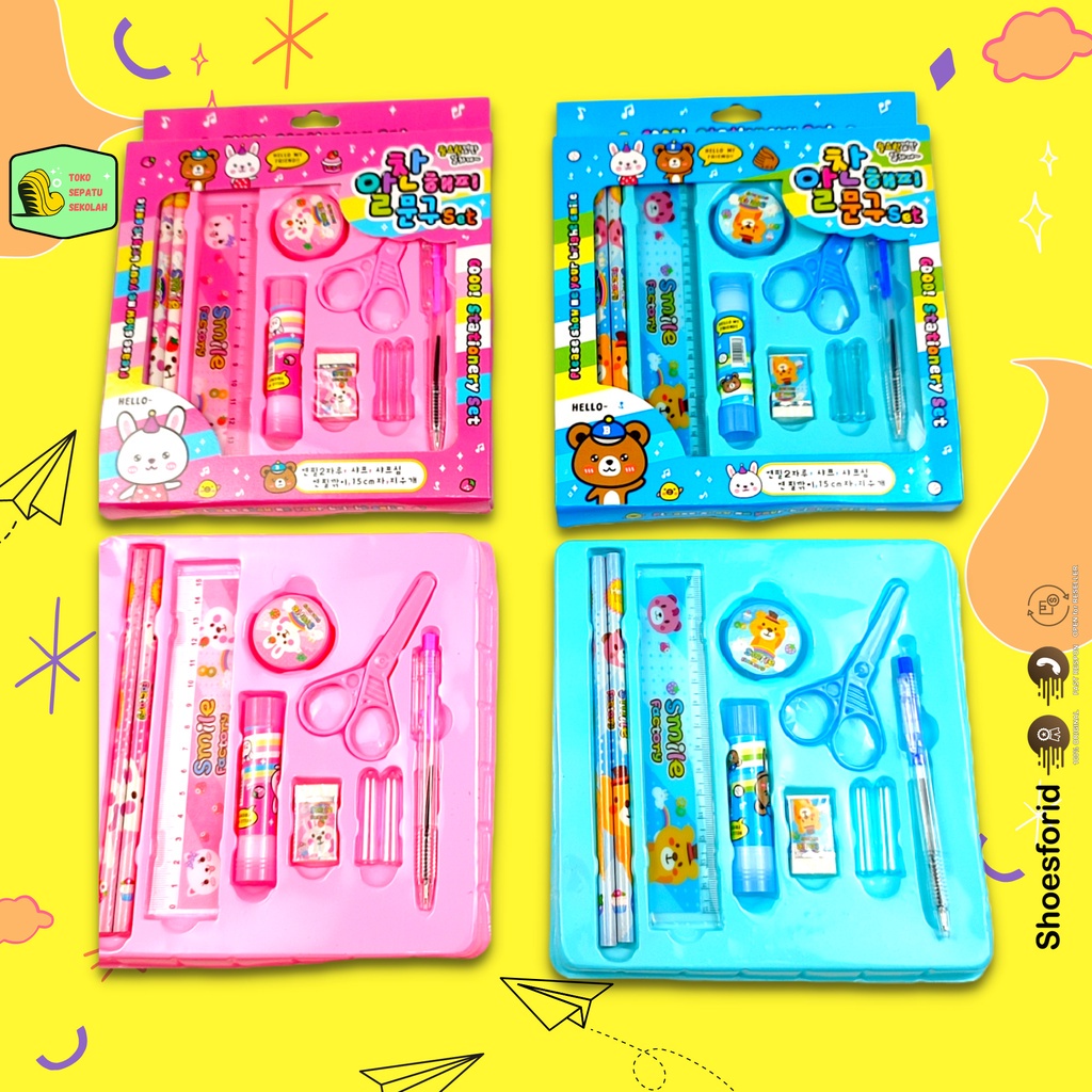 

SFK Stationery set 10in1 // Stationery set 6in1 // set Alat tulis karakter