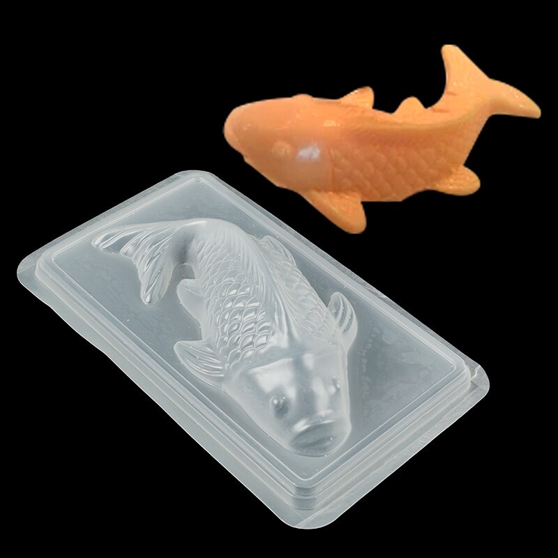Cetakan Kue / Coklat / Jelly / Pudding / Cookie Bentuk Ikan Mas 3d Bahan Plastik Untuk Dekorasi Diy