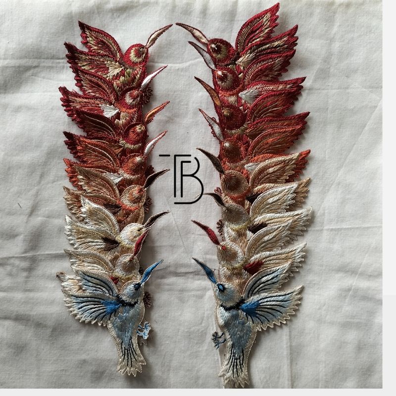 bordir PIIT, Aplikasi bordir burung piit