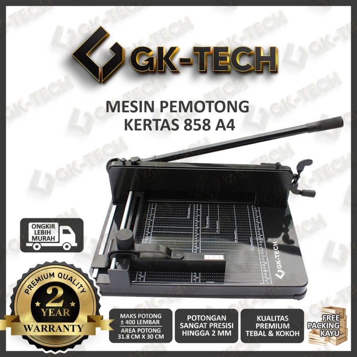 

Pemotong Mesin Alat Pemotong Kertas A4 1 Rim Gk878 Gk-Tech Grafikakita