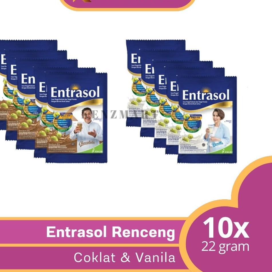 

ORIGINAL% Entrasol Renceng isi 10 Sachet / Susu Bubuk Tinggi Kalsium Membantu Memelihara Kepadatan Tulang