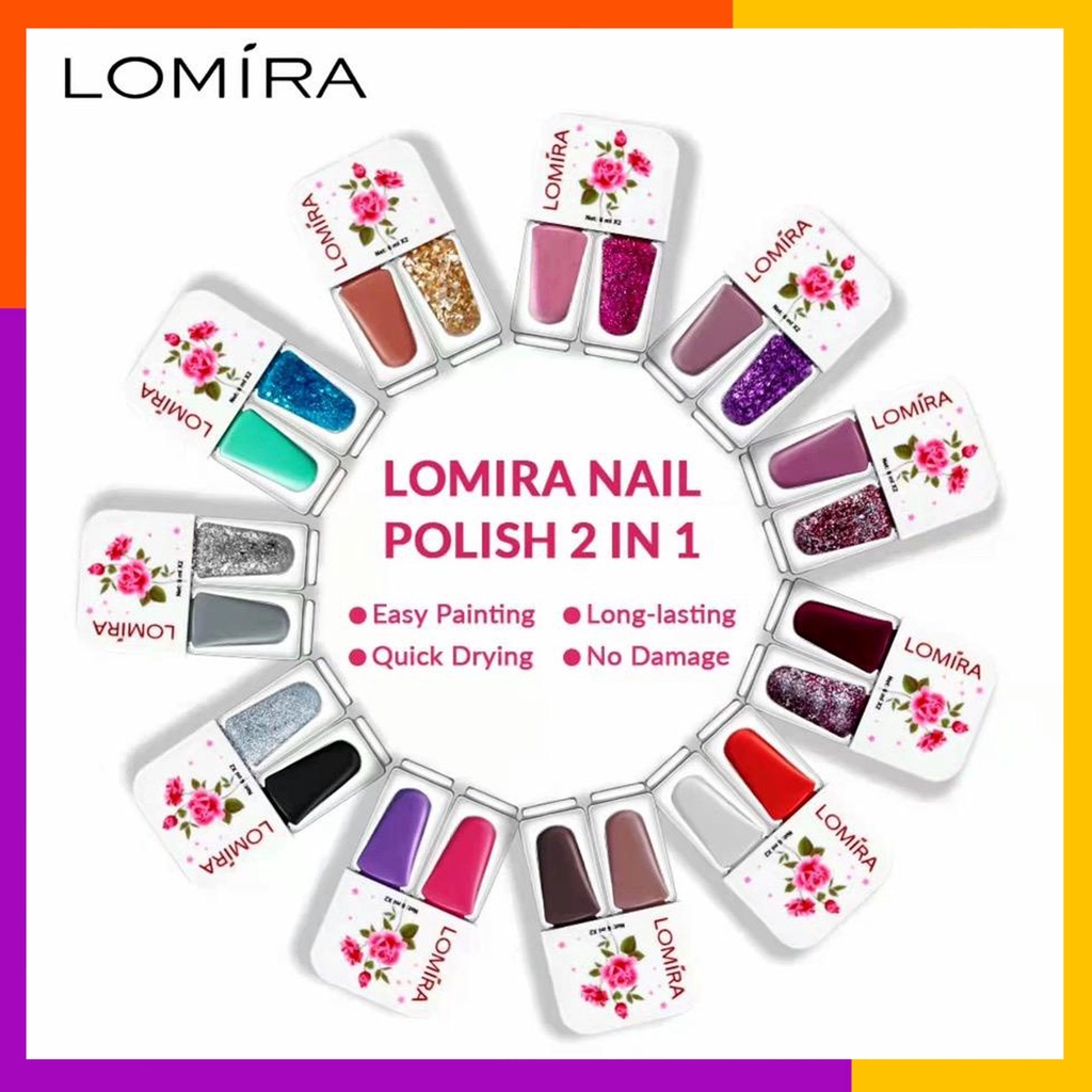 RANDOM - LOMIRA 2 IN 1 NAIL POLISH ( CAT KUKU 2 IN 1 )