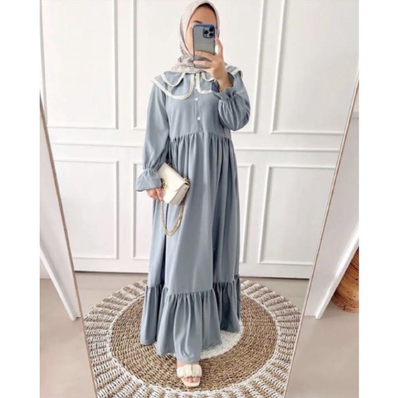 Elfana Gamis Maxy Renda Wanita