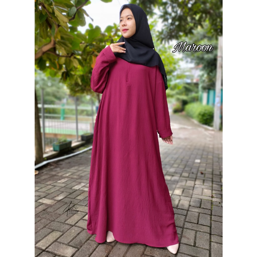 abaya 2023 Crinkle Airflow LYORA Terbaru  Dan Termurah