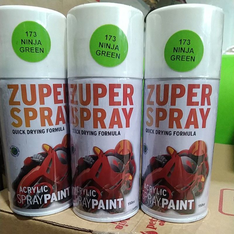 cat semprot pilok pilox zuper spray ninja green 173 150cc hijau muda hijau ninja