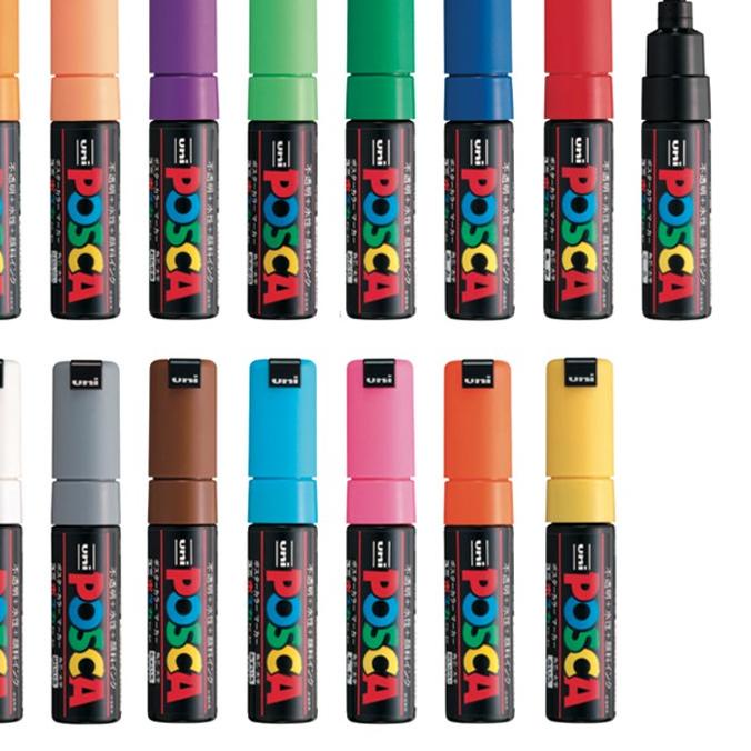 

COD | KI3 | Uni POSCA Paint Marker PC-8K Broad Chissel Tip 8.0mm Part 2