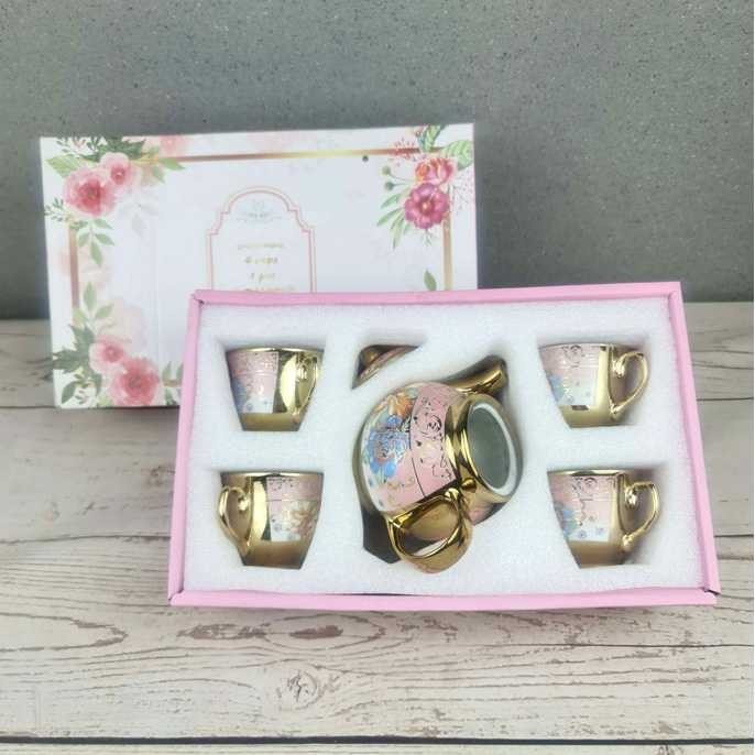 

Parcel Ramadhan Teko Cangkir Keramik Porcelain Set Peralatan Minum Teh - Rose Gold