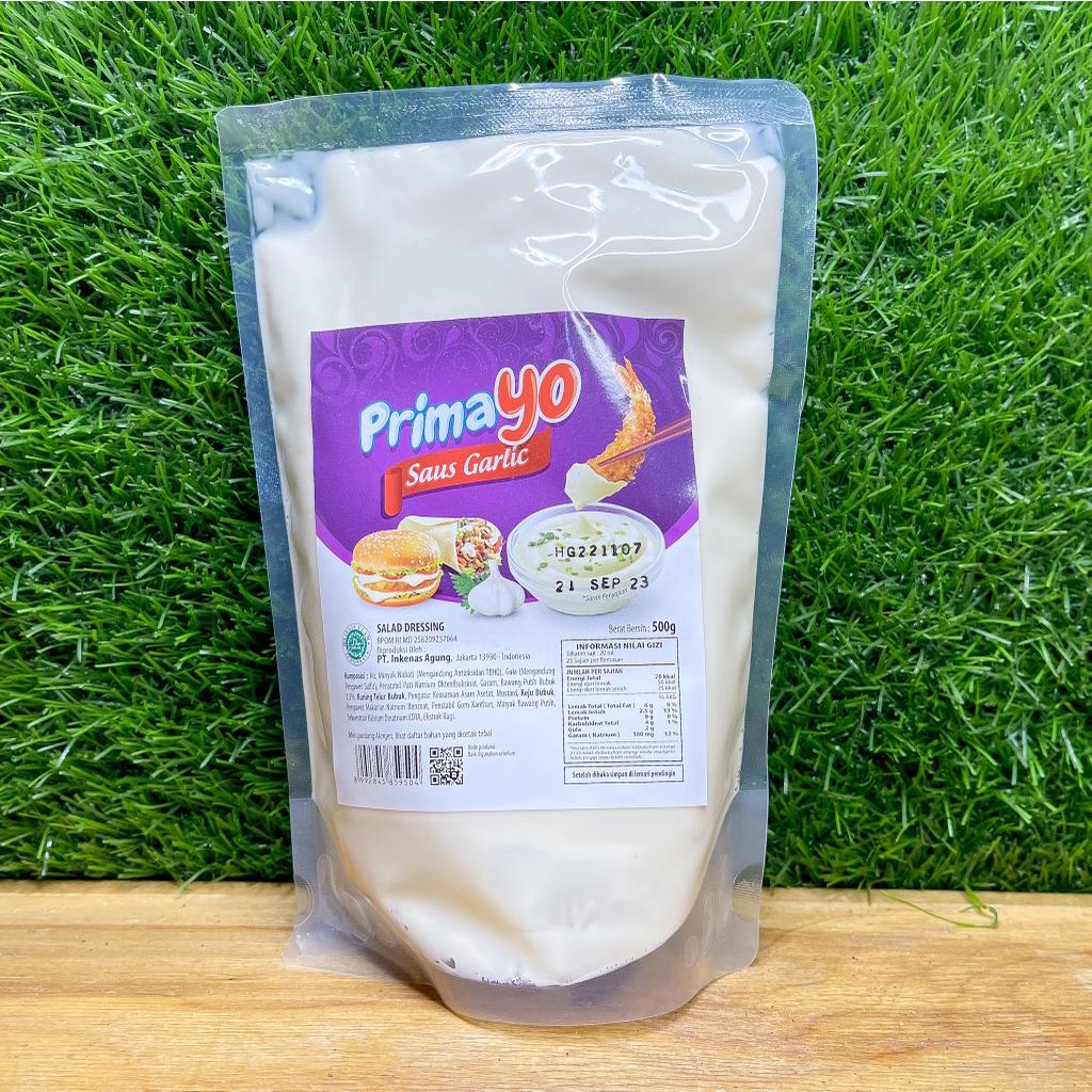 

Prima Yo Saus Garlic 500 Gram / Mayonaise Bawang