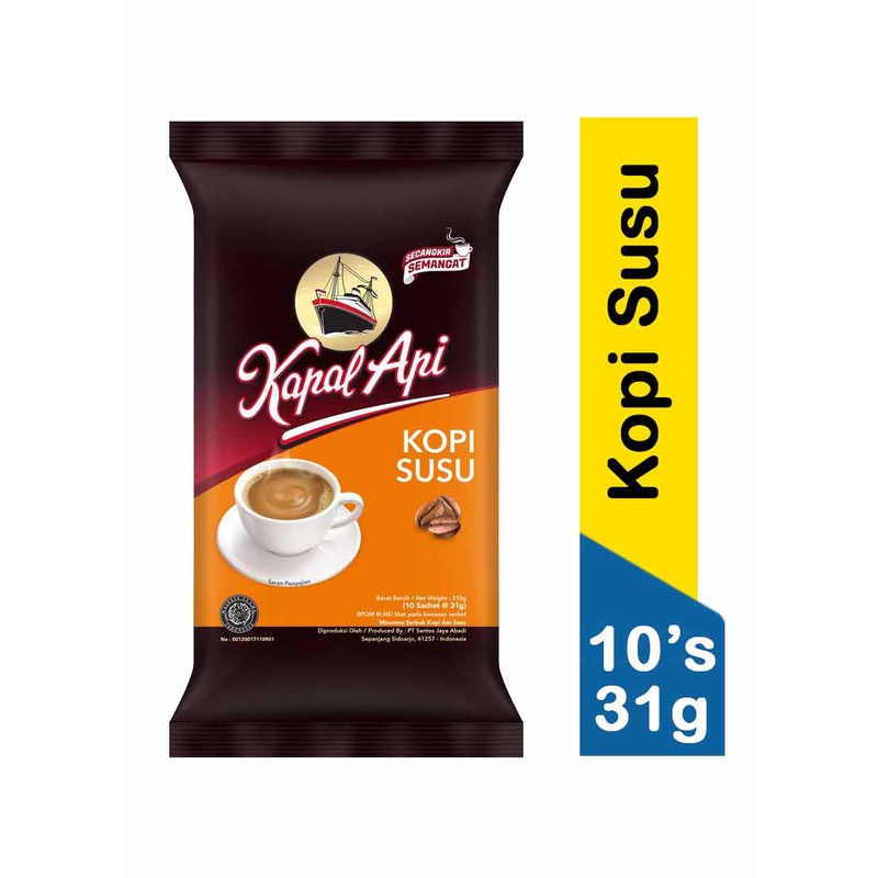 

Kapal Api Kopi Susu 10 x 31 Gram