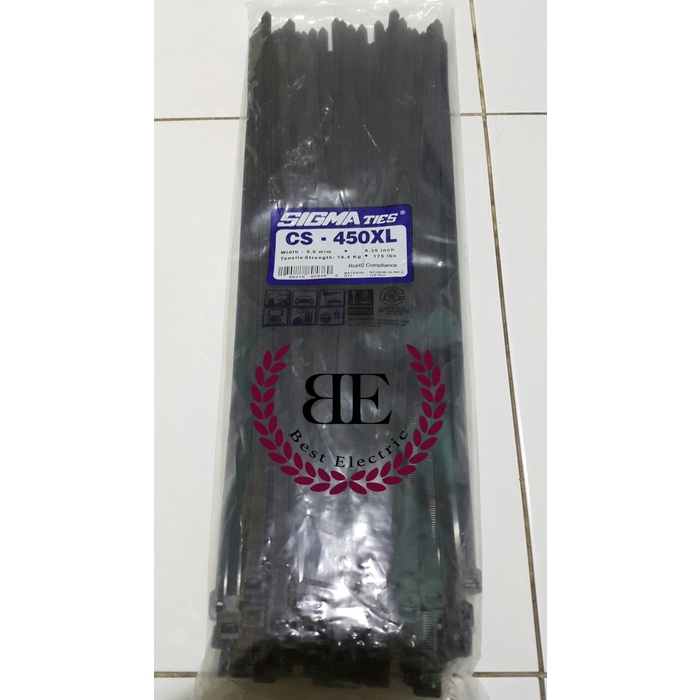 

Kabel Ties / Kabel Tis / Cable Tie Cs 450 Xl Hitam 45 Cm Sigma Cs450Xl Star Seller