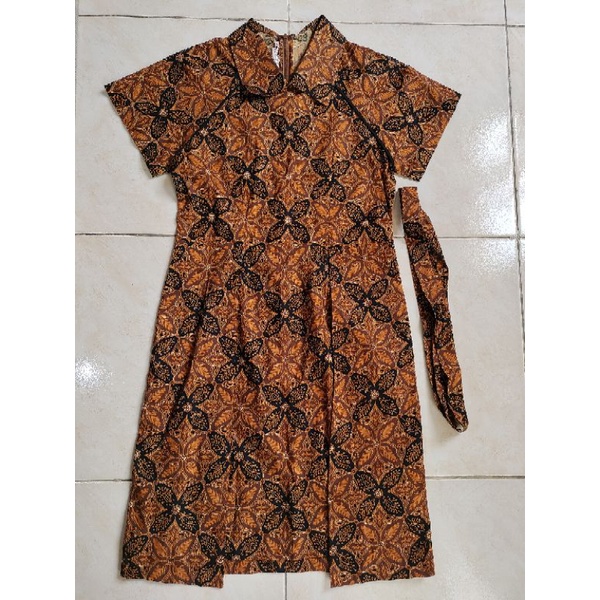 Dress batik keris wanita original, preloves baju batik wanita, preloved dress batik keris original