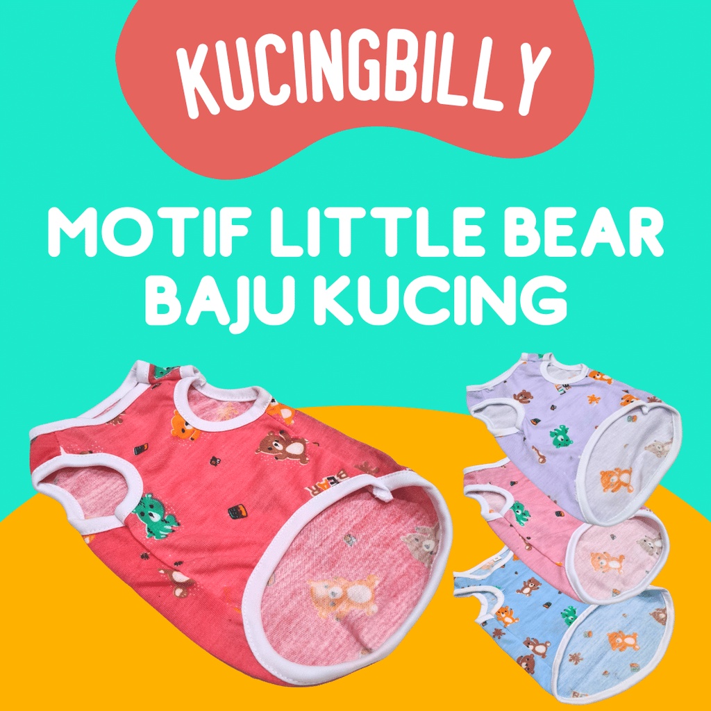 Motif little bear baju kucing anjing