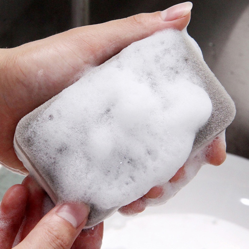 [Harga Grosir] [Unggulan] Spons Pembersih Dua Sisi Serbaguna Rumah Tangga Scouring Pads Cuci Piring Magic Nano Sponge Eraser Dish Panci Wajan Cleaning Wash Cloth