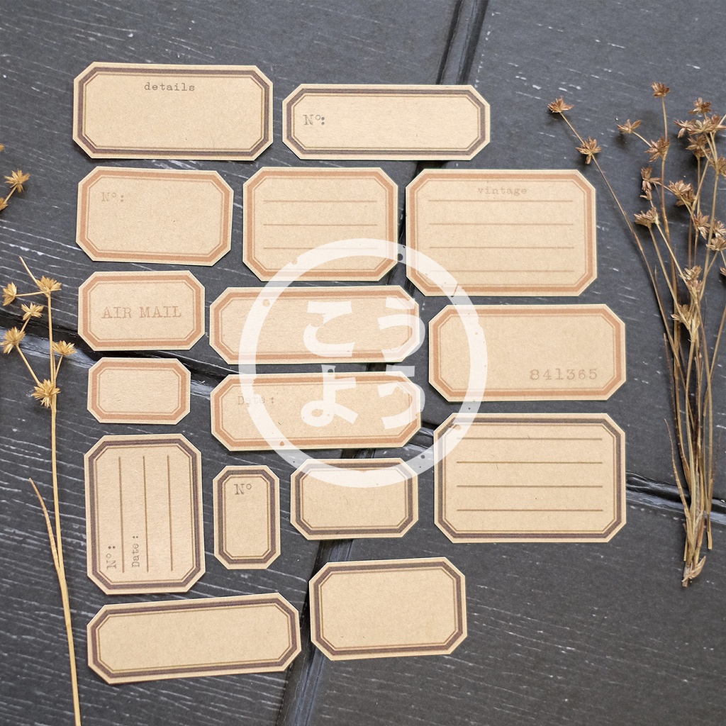

32 pcs Stiker Vintage untuk Jurnal / Scrapbook (Pack B)
