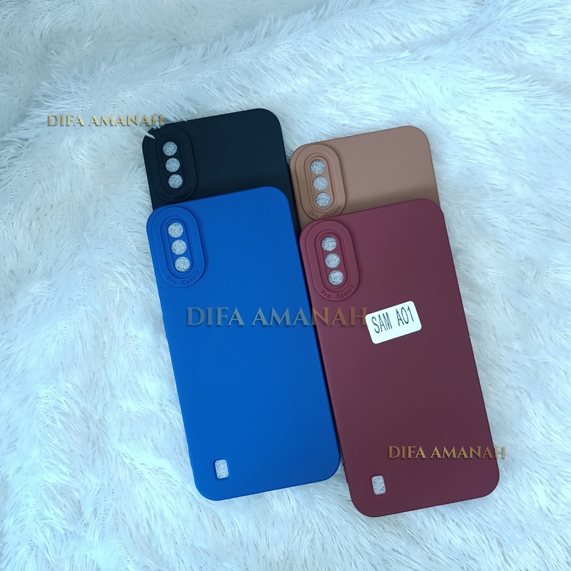 SAMSUNG A01/SAMSUNG A02/SAMSUNG A32 4G/SAMSUNG A51 4G/SAMSUNG A14 5G CASE PRO CAMERA FULL WARNA BAHAN KARET case pro camera terbaru macaron