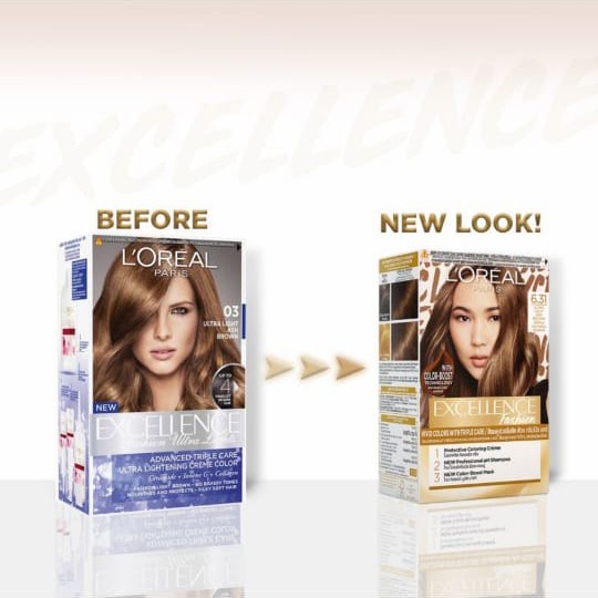 Colt Loreal Excellence Fashion Ultra Lights 03 Ash Brown Cat Rambut Loreal