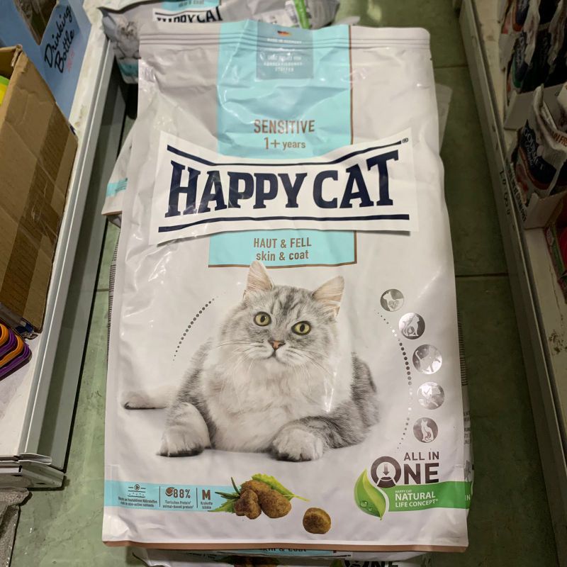 Happy Cat Sensitive &amp; Skin Coat 4 kg Makanan Kucing Happy Cat