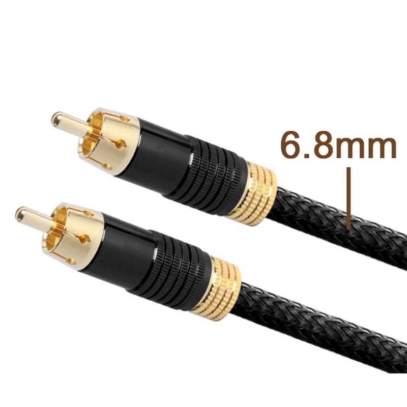 Zzz Kabel Coaxial Digital RCA Male to RCA Male Kabel Subwoofer Lapis Emas 24K