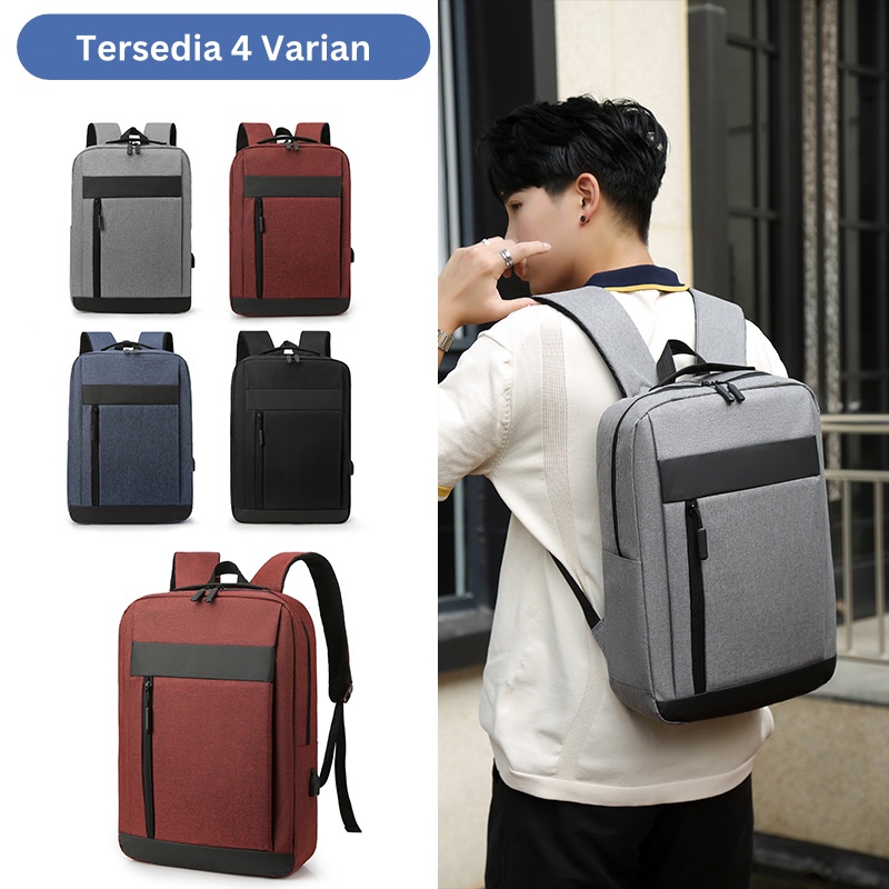 Mainland Tas Ransel Laptop Pria Model Simple Multifungsi Backpack Kerja Kuliah TR210