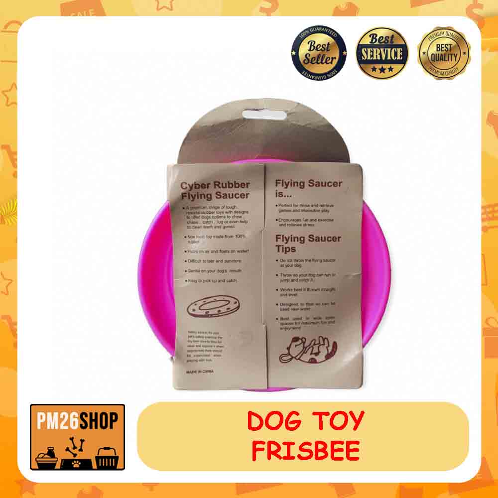 MAINAN ANJING FRISBEE DOG TOY RUBBER FLYING SAUCER PIRING TERBANG PLASTIK