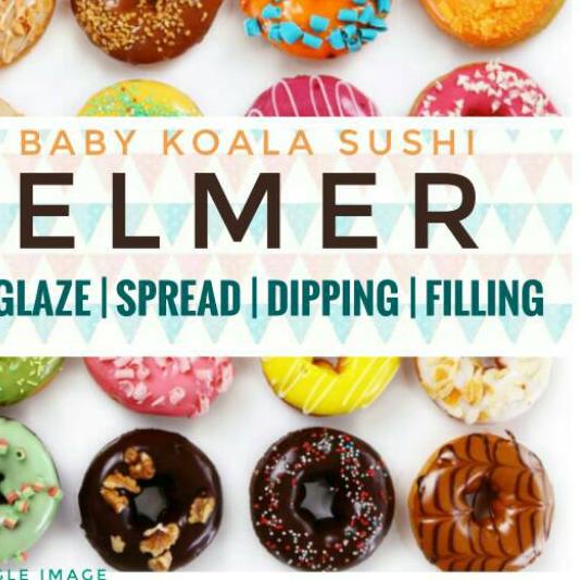 

☻ ELMER Dip Glaze Toping Donat 1 Kg | Saus Coklat All Variant ♢