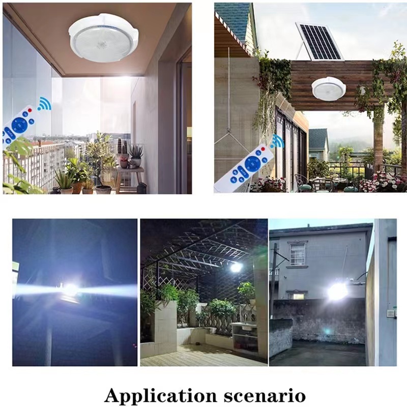 BELILCD Lampu Langit-langit Surya LED Solar Ceiling Lampu Pencahayaan Dalam Ruangan Rumah Cahaya Putih Lampu Tenaga Surya Lampu Plafon Hias