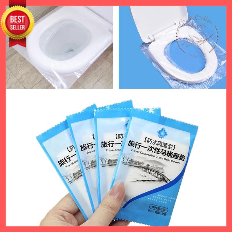 GOS -D115- 1PCS Plastik Alas Duduk Kloset - Travel Disposable Toilet Seat Covers