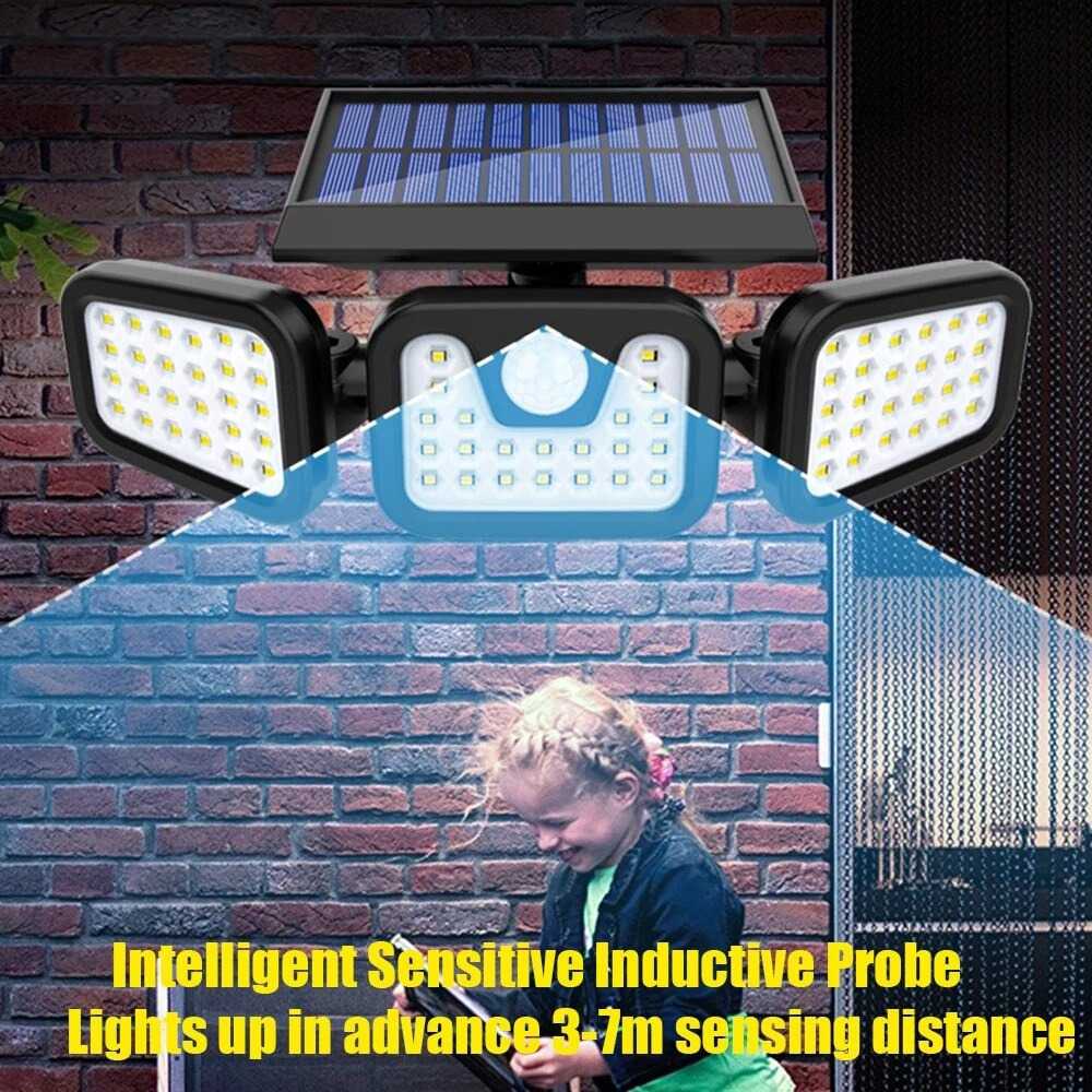 (BISA COD) FTIHSHP LDTO Lampu Dinding Solar PIR Sensor Outdoor Waterproof Cool White - FL-1725A