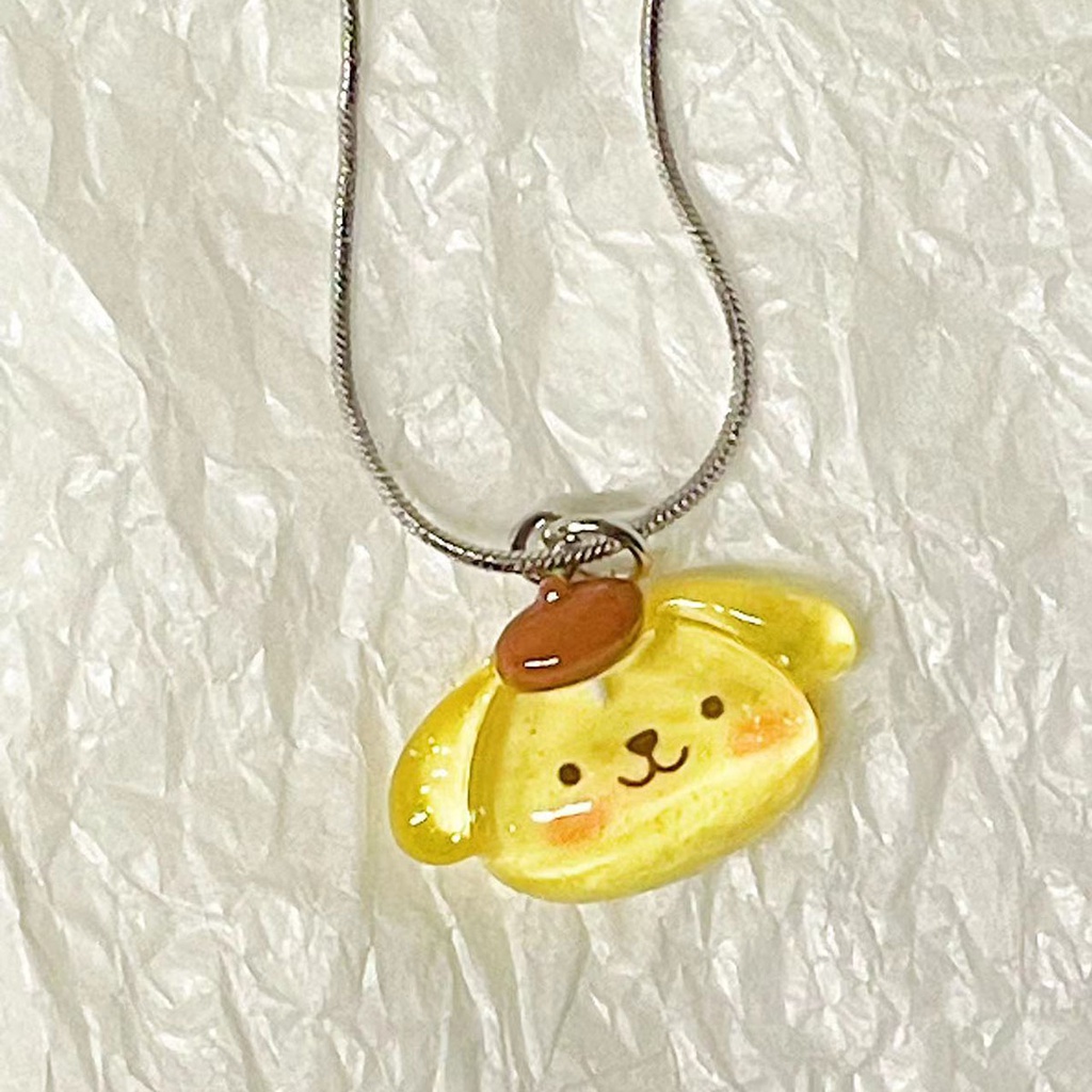 Xia.id Kalung Rantai Dengan Liontin Kartun Cinnamoroll Untuk Pasangan / Pria / Wanita