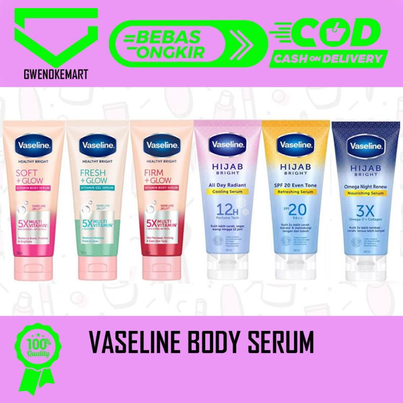 VASELINE BODY SERUM SOFT GLOW FIRM GLOW FRESH GLOW HIJAB