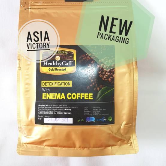 

☺ HealthyCaff 500gr Gold Light Roasted/Healthy Caff Kopi Organik Enema Coffee ►