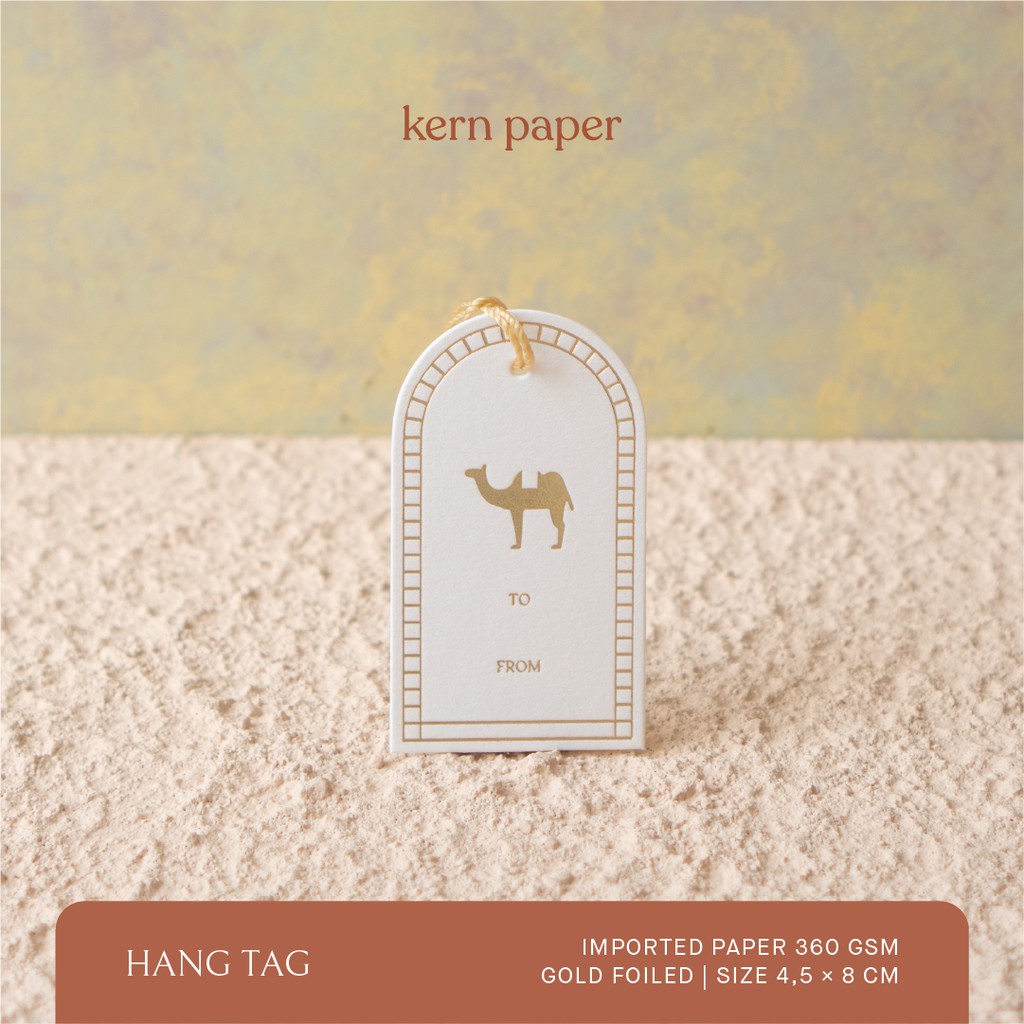 

Kern Paper Hangtag - Golden Camel | Hang Tag Lebaran Idul Fitri