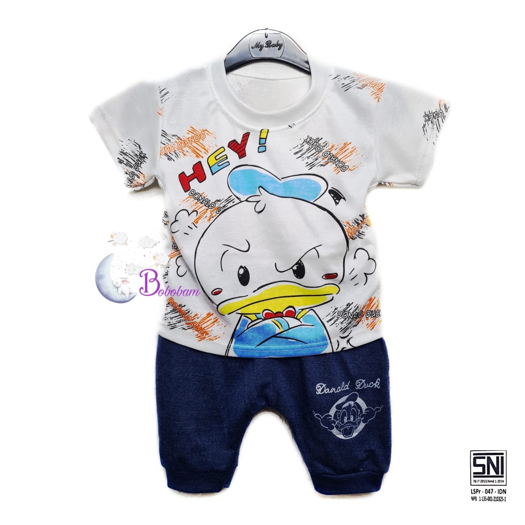 BOBOBAM BAJU BAYI LAKI LAKI SETELAN ANAK COWO LUCU STELAN COWOK 6 12 BULAN KEREN TRENDY KEKINIAN D0N4LD