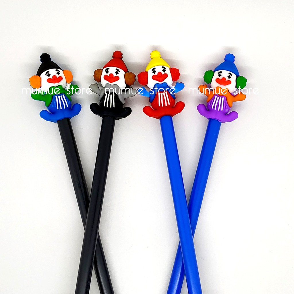 

Terlaris ✨ -PULPEN BERKARAKTER CLOWN 12PCS /gel pen / Ink gel pen- 2.2.23