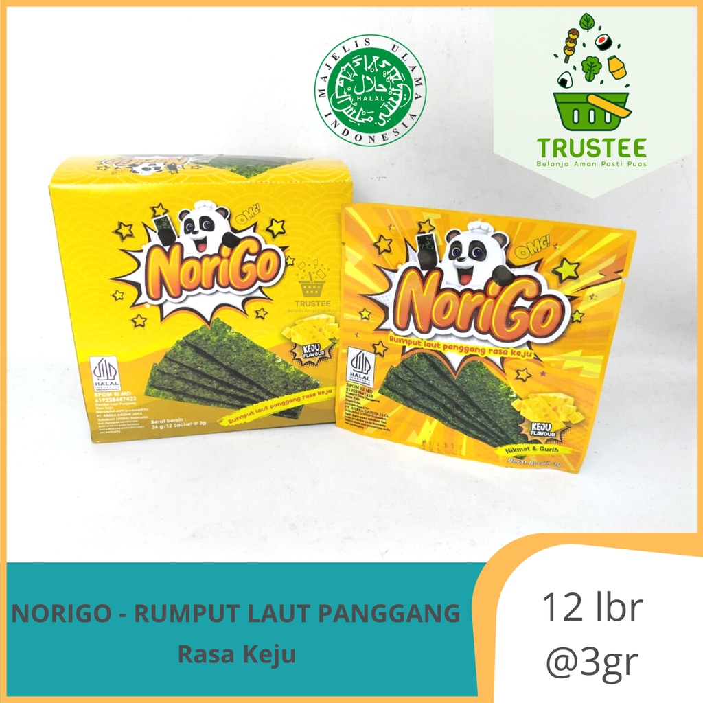 NORIGO Nori Sachet / Seaweed Snack / Camilan Rumput Laut Sachet Halal